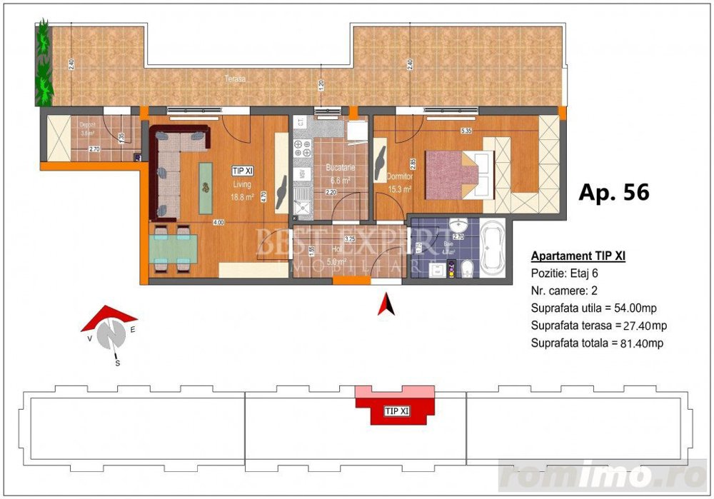 Apartament 2 camere Titan / Theodor Pallady - Mutare imediata