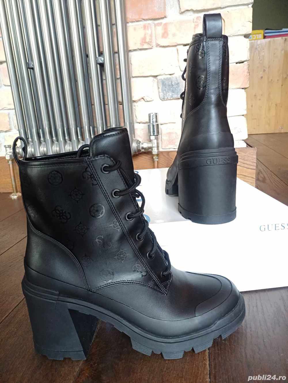 Vand ghete Guess, truck sole, piele naturala combinata cu ecologica, marimea 40