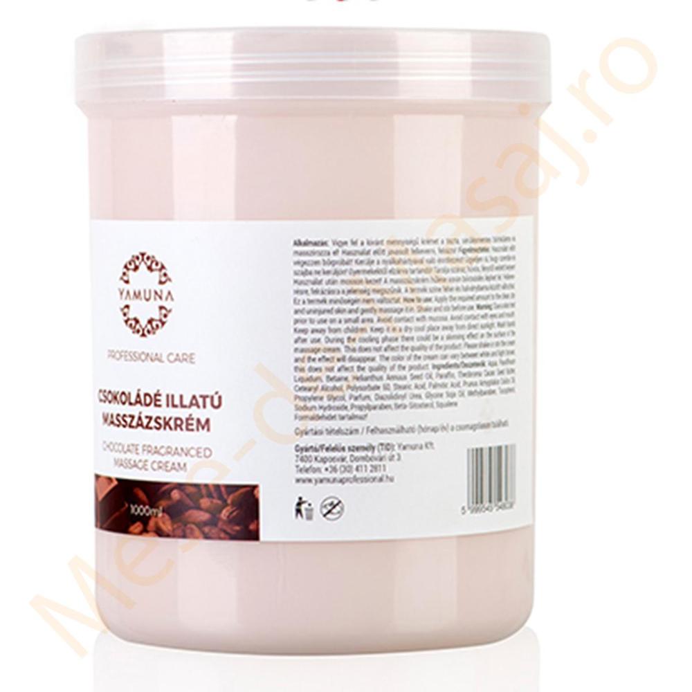 Crema de masaj si de corp cu ciocolata si migdale Yamuna 1000 ml. 