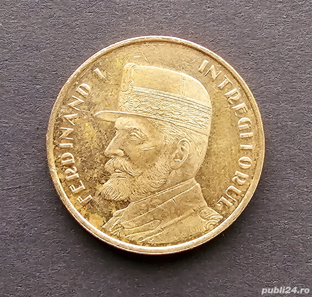 50 de bani Românești - Monedă comemorativă cu Regele Ferdinand