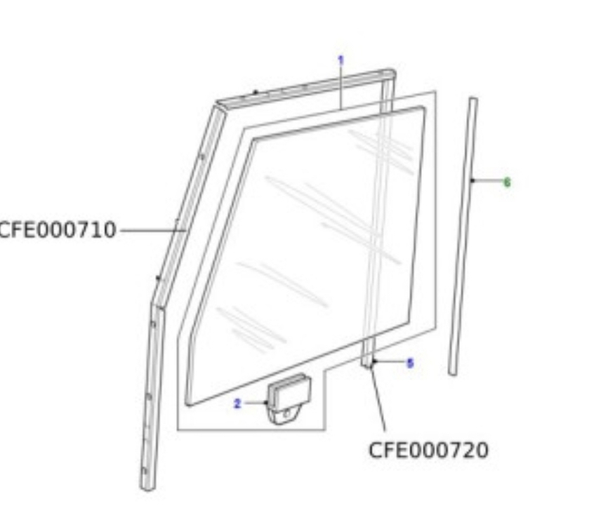 Geam lateral față Range Rover Evoque. Nou, original 