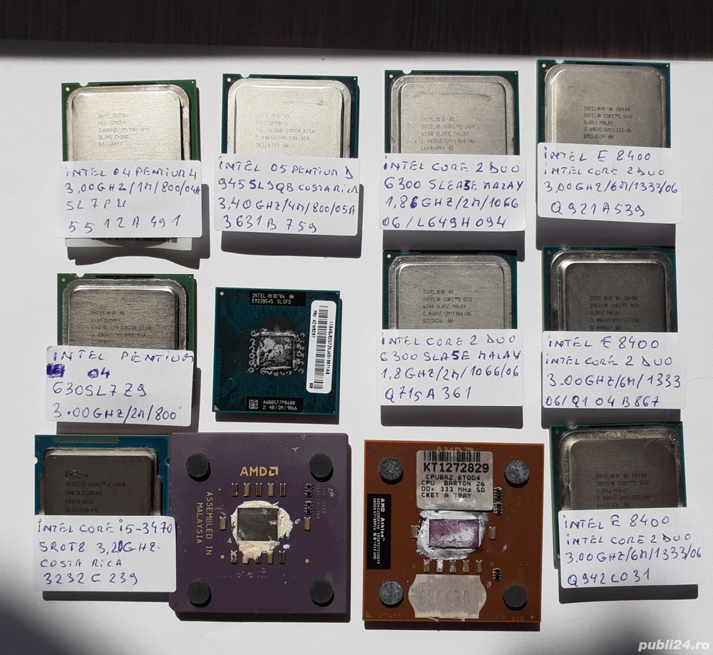 Calculator Procesor Intel Pentium CORE 2DUO si Amd cooler cpu ,schimb si cu piese de strung.