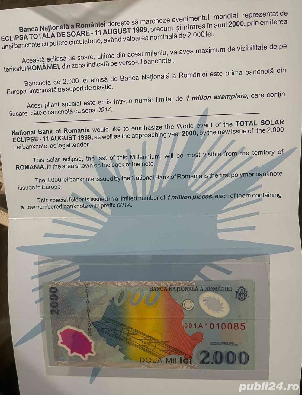 Bancnote eclipsă 2000