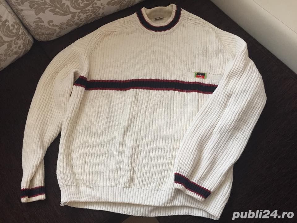Pulover gros alb