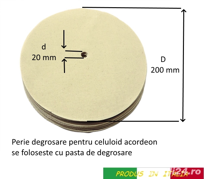 Vand perie degrosare celuloid acordeon -  Italia