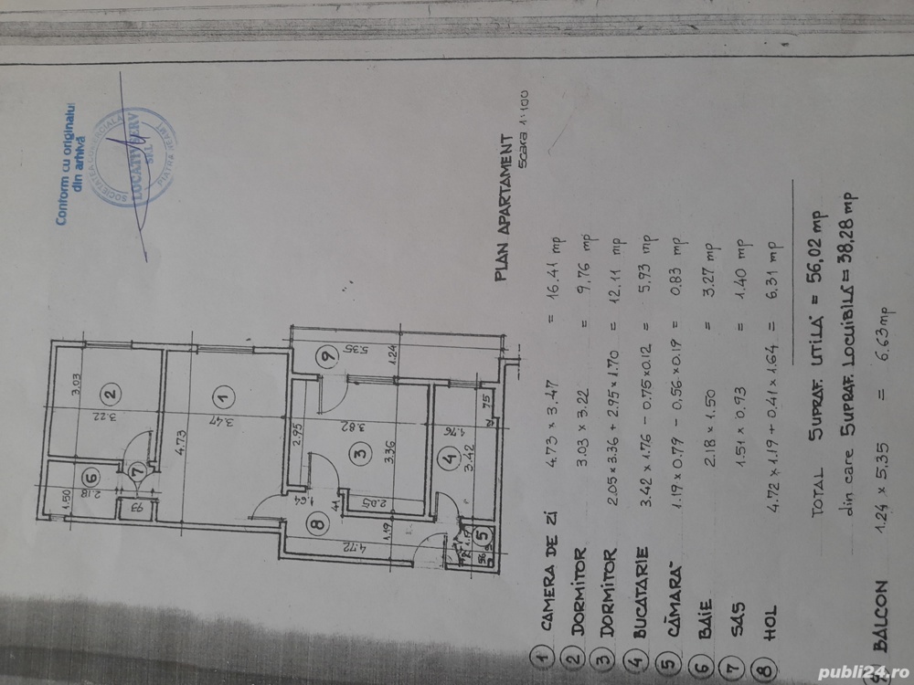 Vand apartament 3 camere, zona centrala, Piatra Neamt