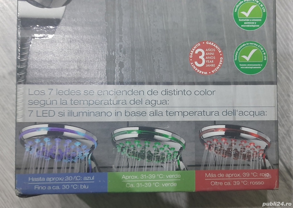 Para de dus, 3 moduri, Leduri RGB, Nou!