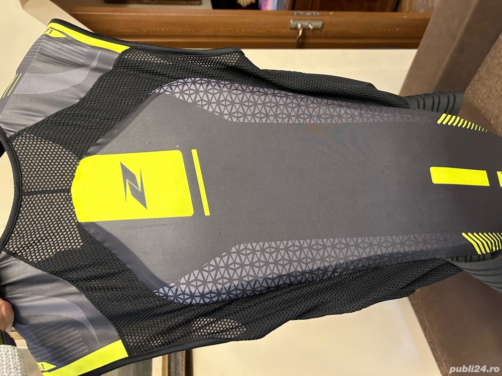 Vesta moto Zandona Netcube X8 Negru Galben Fluo, marime L