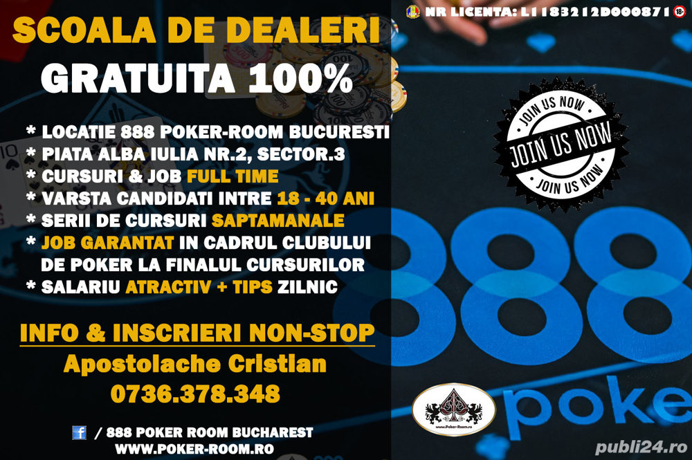 Scoala de Dealeri pentru Poker GRATUITA