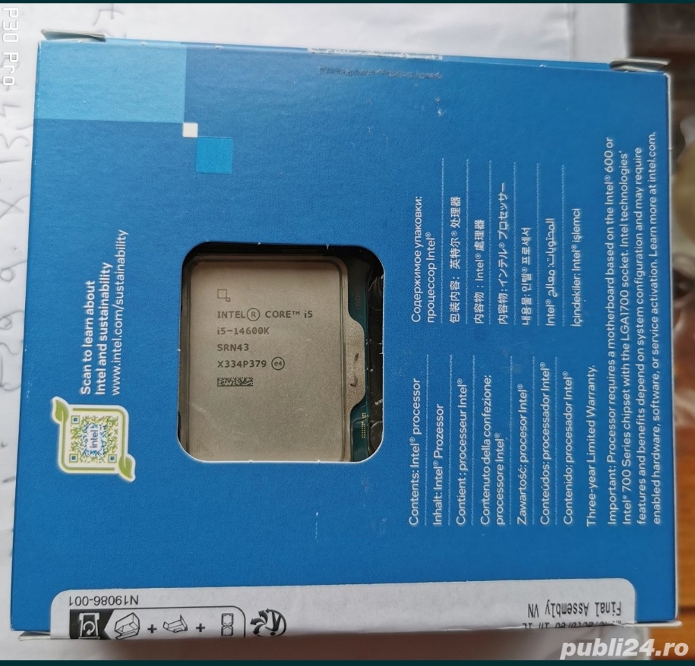 Procesor intel I5 14600k nou in garantie 2027