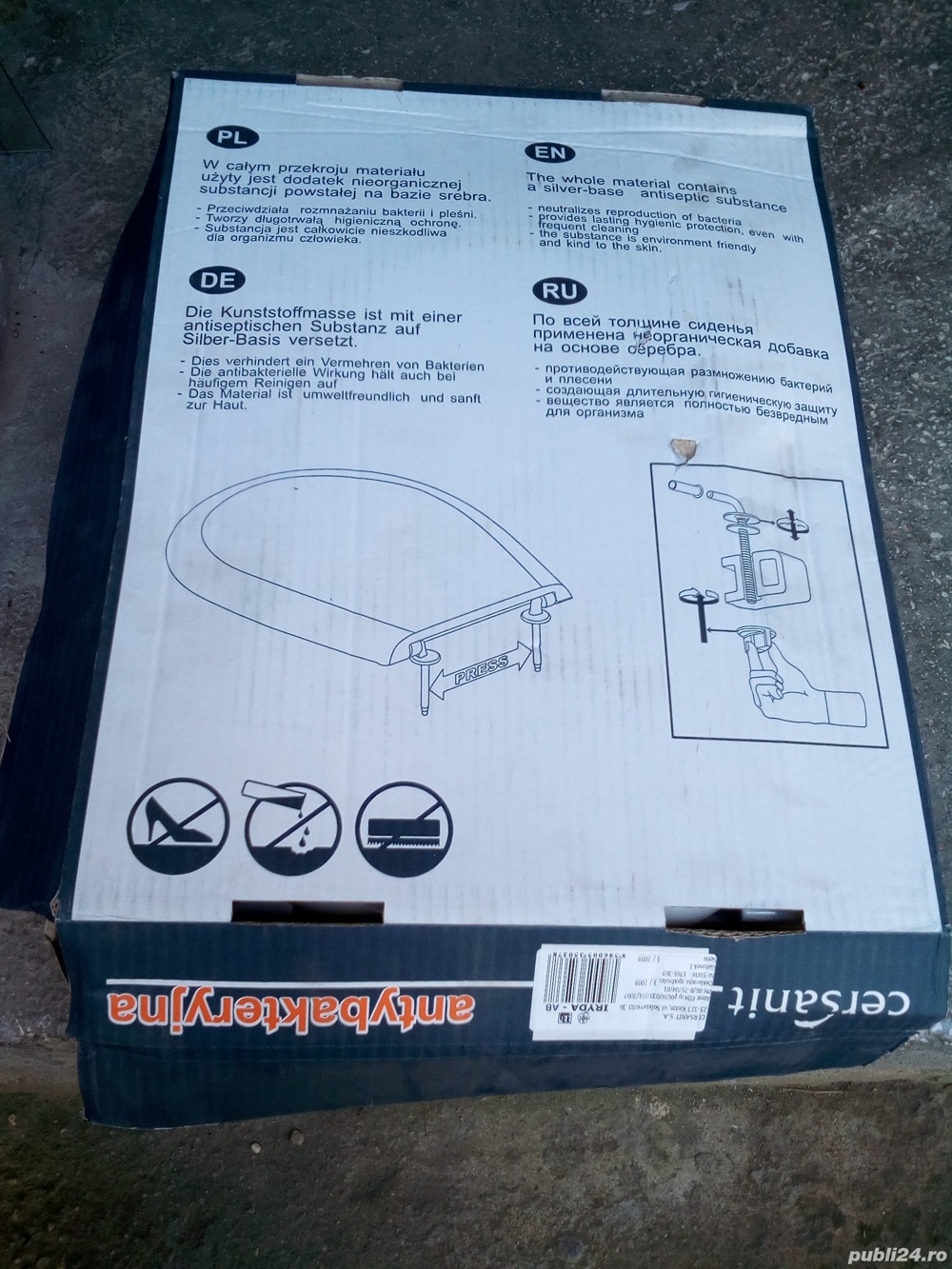 CAPAC WC Cersarnit DUROPLAST ALB -nou, in ambalaj original