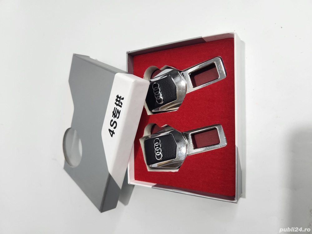 Anulator Centura Audi cu insertie piele eco si logo