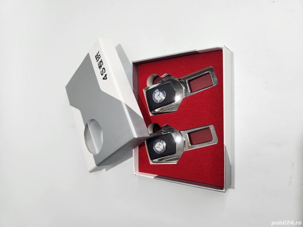 Anulator Centura Mercedes cu insertie piele eco si logo