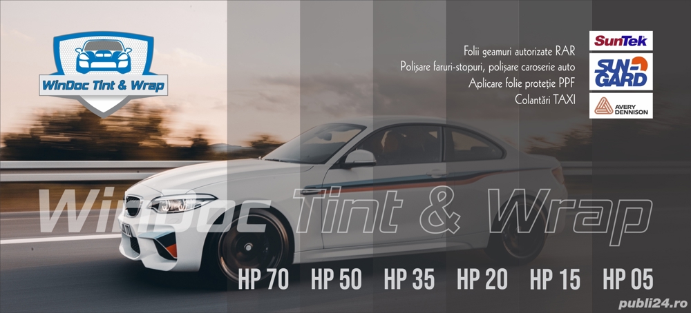 Geamuri fumurii, folii auto autorizate RAR inTg-Mures