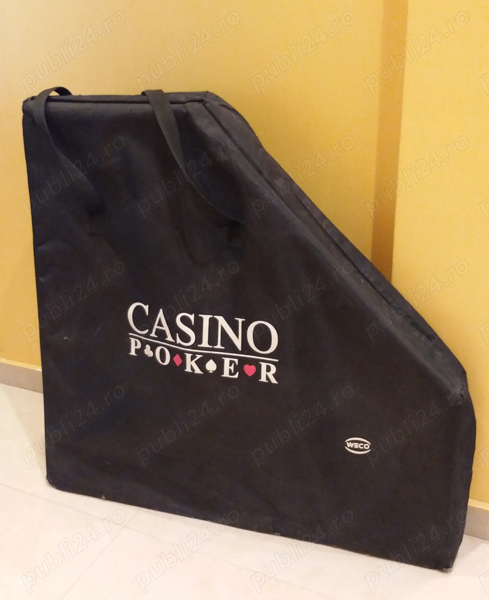 Masa de poker pliabila, cu husa.