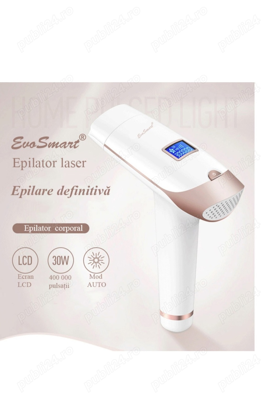 Epilator IPL EvoSmart  RX, Pentru Epilare Definitiva Fara Durere, Tehnologie IPL