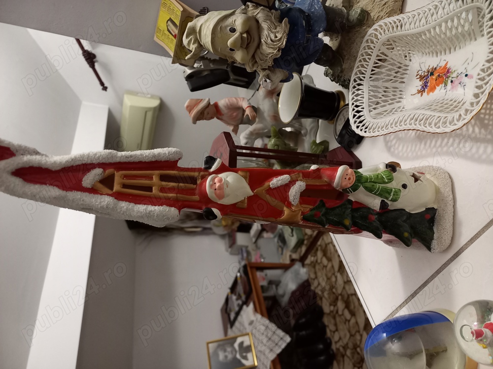 DECOR UNICAT CANADA ÎNĂLȚIME 38 cm IN INTERIOR se introduce LUMANARE feeric sărbători LUMINATE 