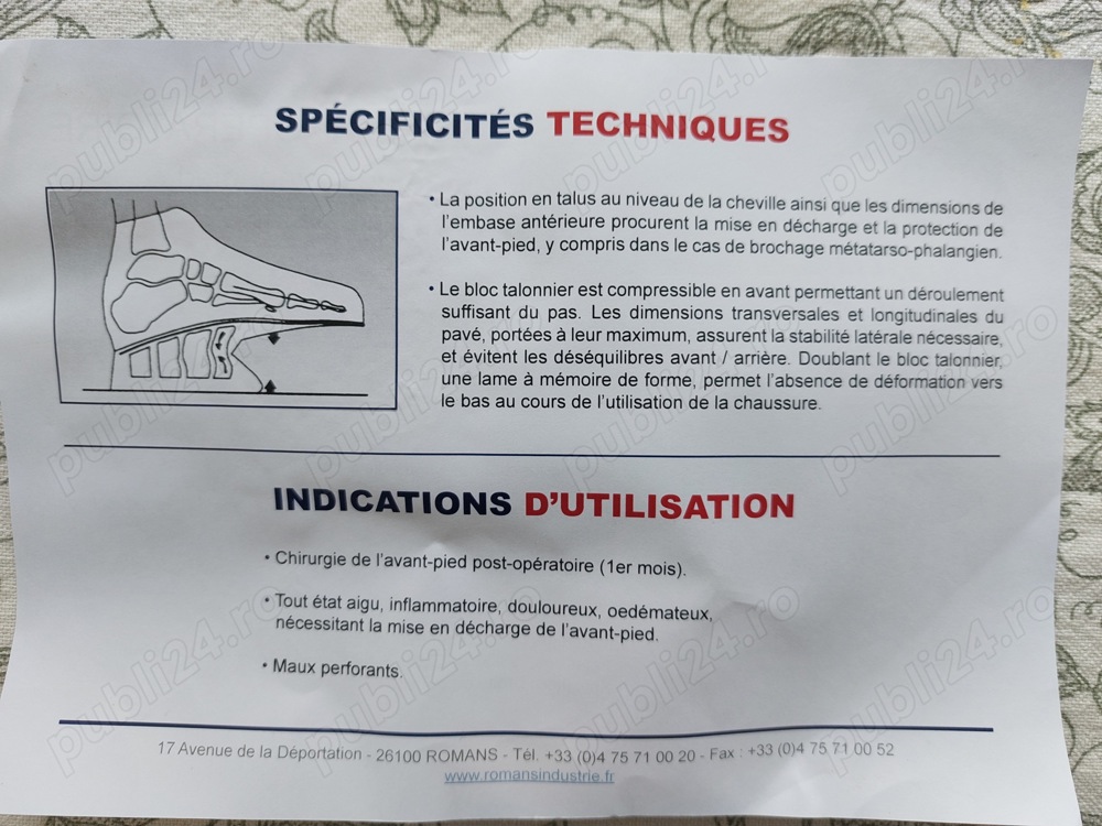 Gheata ortopedica picior drept