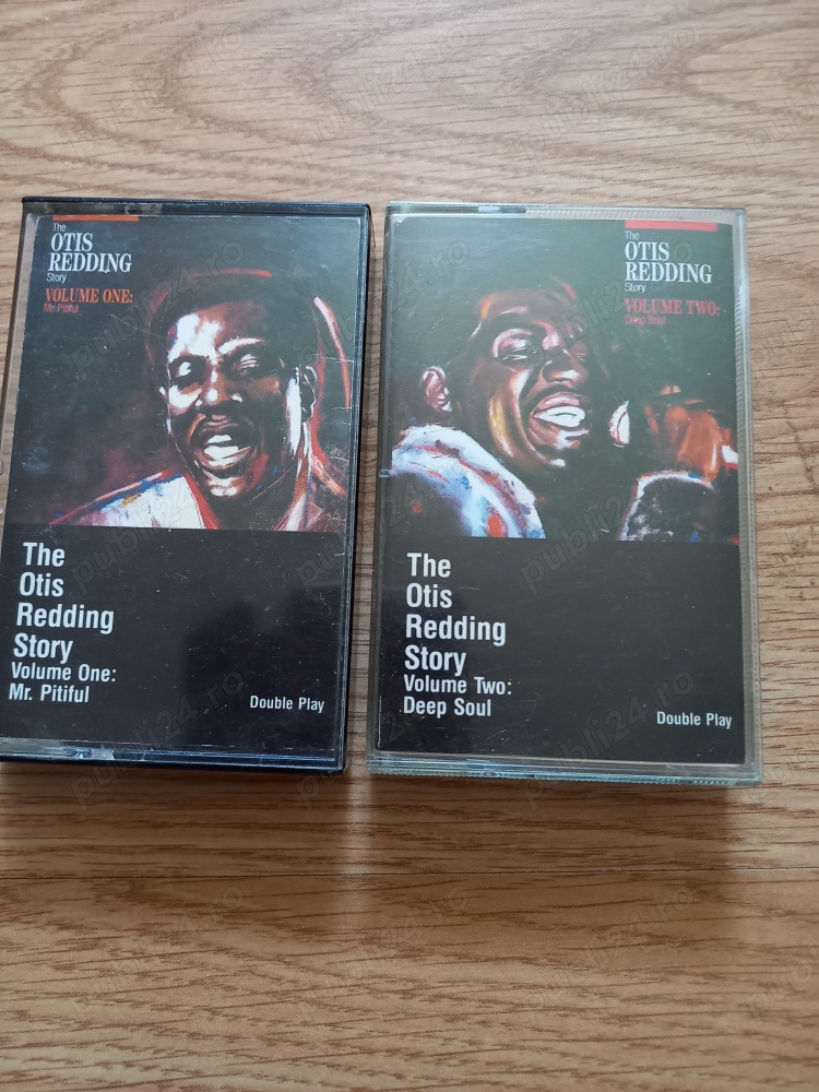 OTIS REDDING,2 casete audio DOUBLE PLAY,2 VOLUME,PENTRU CUNOSCATORI 