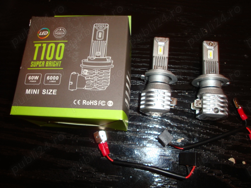 LED auto Premium Set 2 led-uri 60W 6000lm cambus H7 CPS 6500k