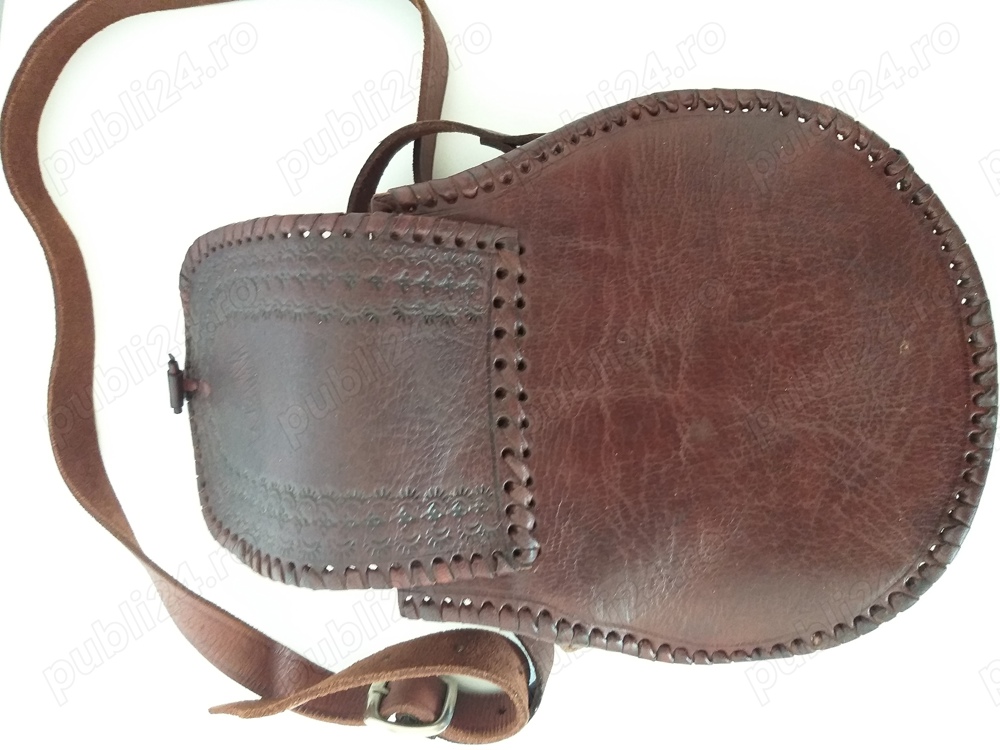 Geanta tolba , noua, manufactura piele groasa Cordoba