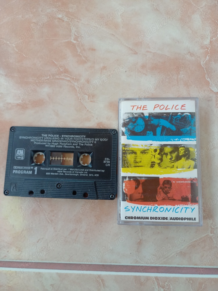 THE POLICE,SYNCHRONICITY,CANADA CASETĂ AUDIO CHROMIUM DIOXIDE AUDIOPHILE 