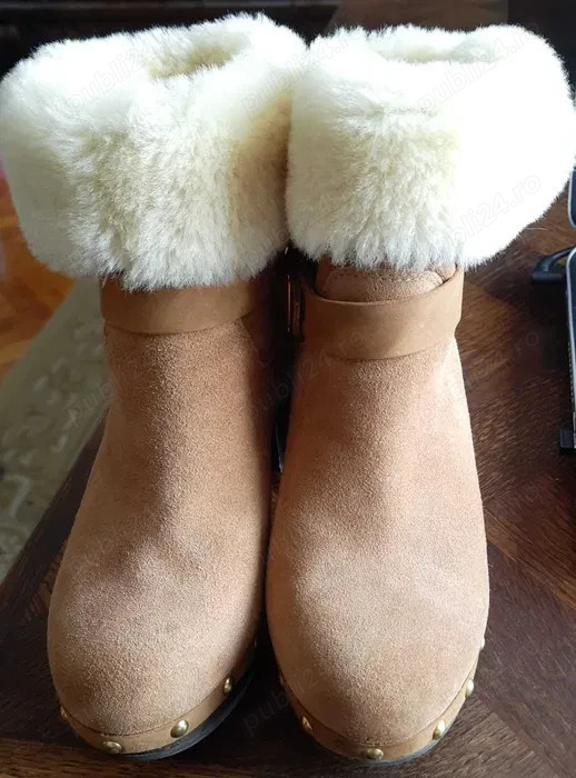 Cizme NOI brand UGG piele naturala intoarsa, blana de miel, marime 37-38, transport gratuit
