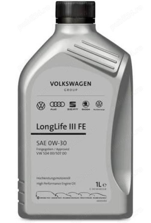 Ulei 0W-30 Original Wolkswagen, ulei sintetic original, ulei auto de motor in Otopeni