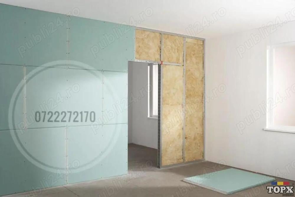 Montaj pereti despartitori si tavane gips-carton ( rigips ) zugraveli