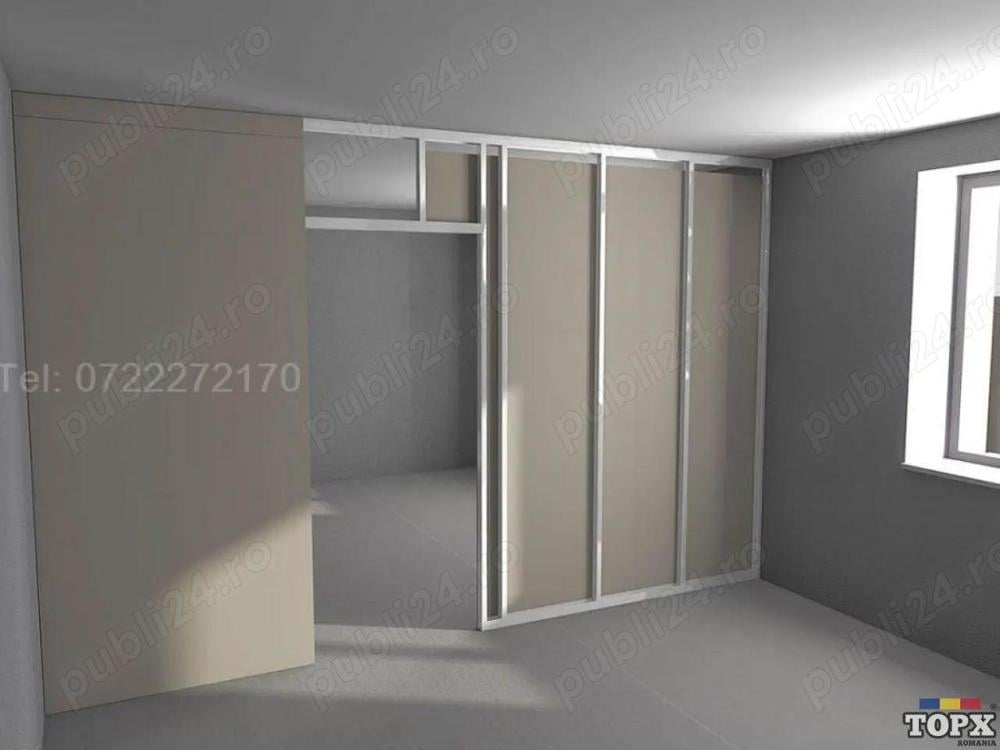 Montaj rigips, gips carton, tavane false, pereti despartitori
