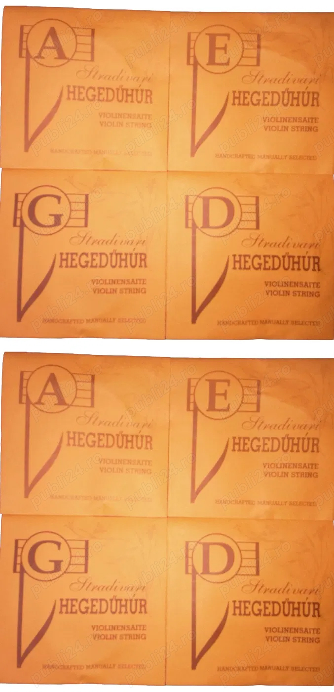 2 X Stradivari set corzi vioara 4 4 , 3 4 , 1 2 , 1 4 hegeduhur