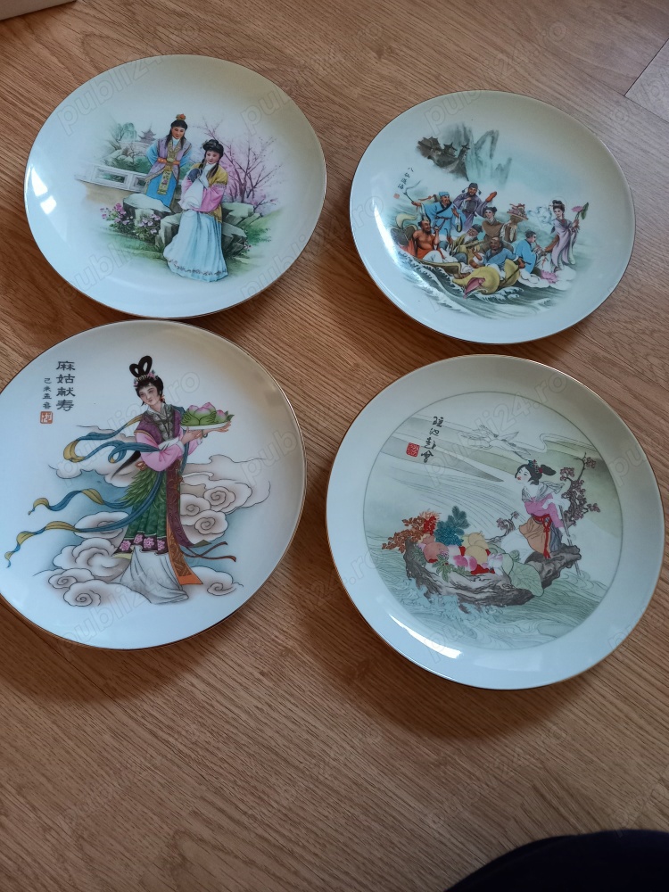 NOI FARFURII PICTATE CHINA ORIGINALE DIVERSE MODELE cu margini AURII