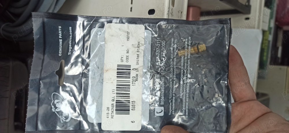 TREGASKISS 415-26 Reținere de căptușeală 0.030-0.078 inci Încărcare rapidă