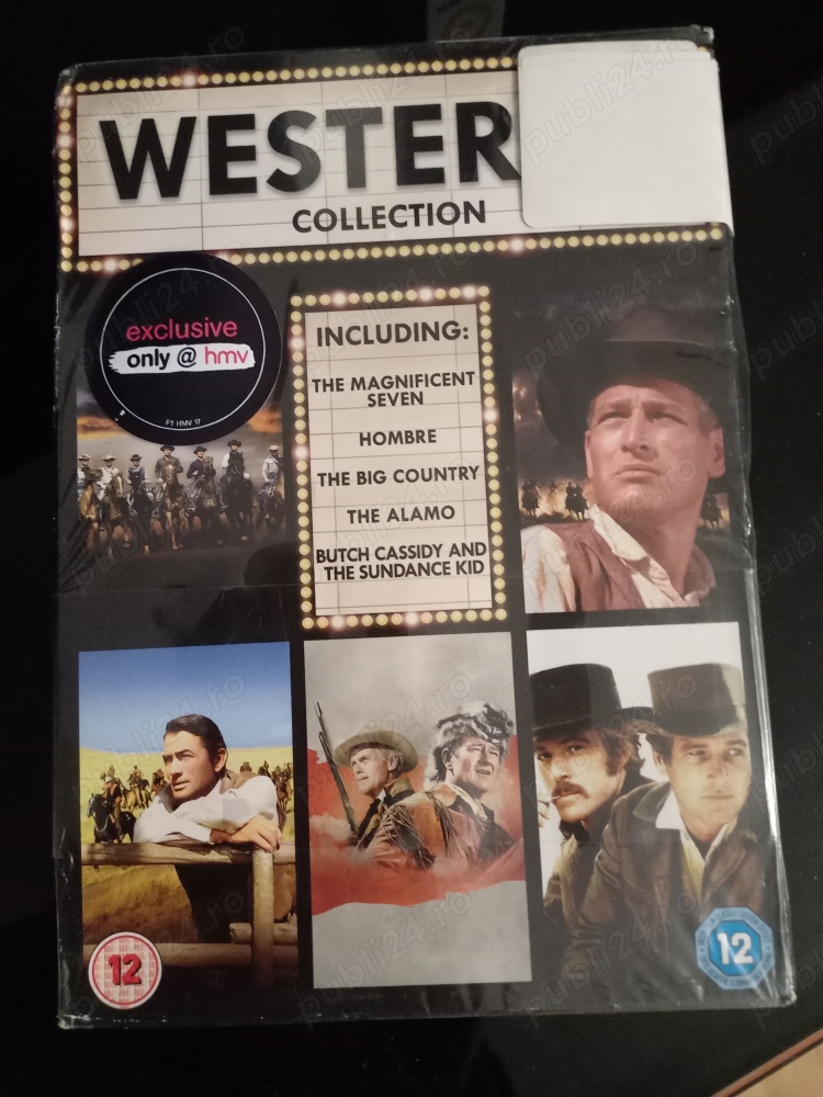 BOX SET WESTERN COLLECTION,DVD DE COLECȚIE,FILME RARITATI,PAUL NEWMAN,ROBERT REDFORD,STEVE MCQUEEN 