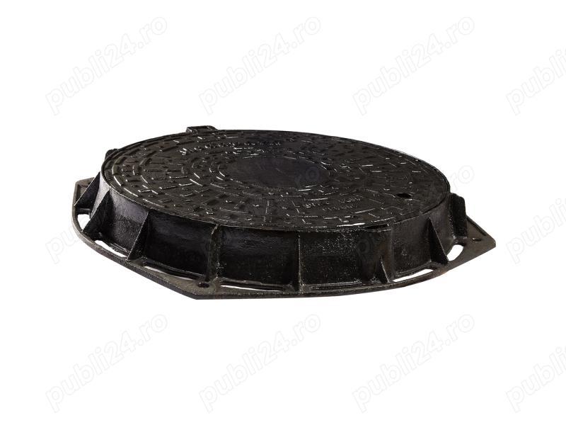 Capac canalizare din fonta trafic greu d400 pas liber 600