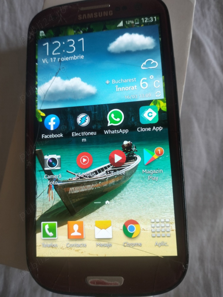 samsung s3 geam crapat merge perfecr