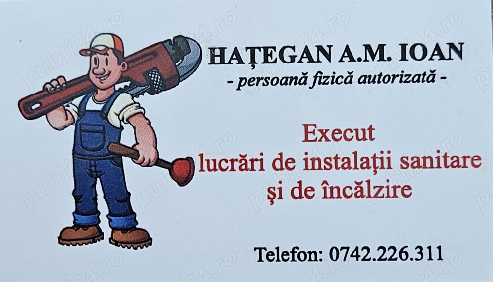 Instalator autorizat cu experienta