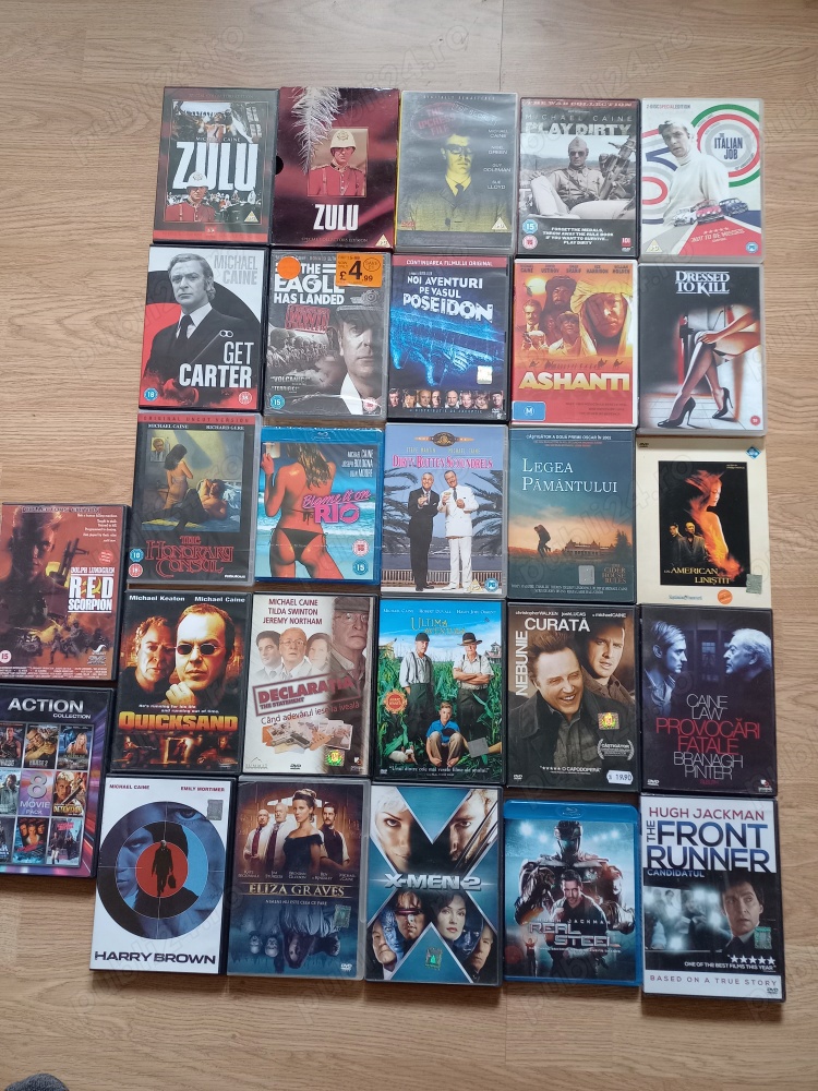 COLECȚIE RARITATE MICHAEL CAINE MULTE SIGILATE,multe cu subtitrare în limba română Câteva in engleza