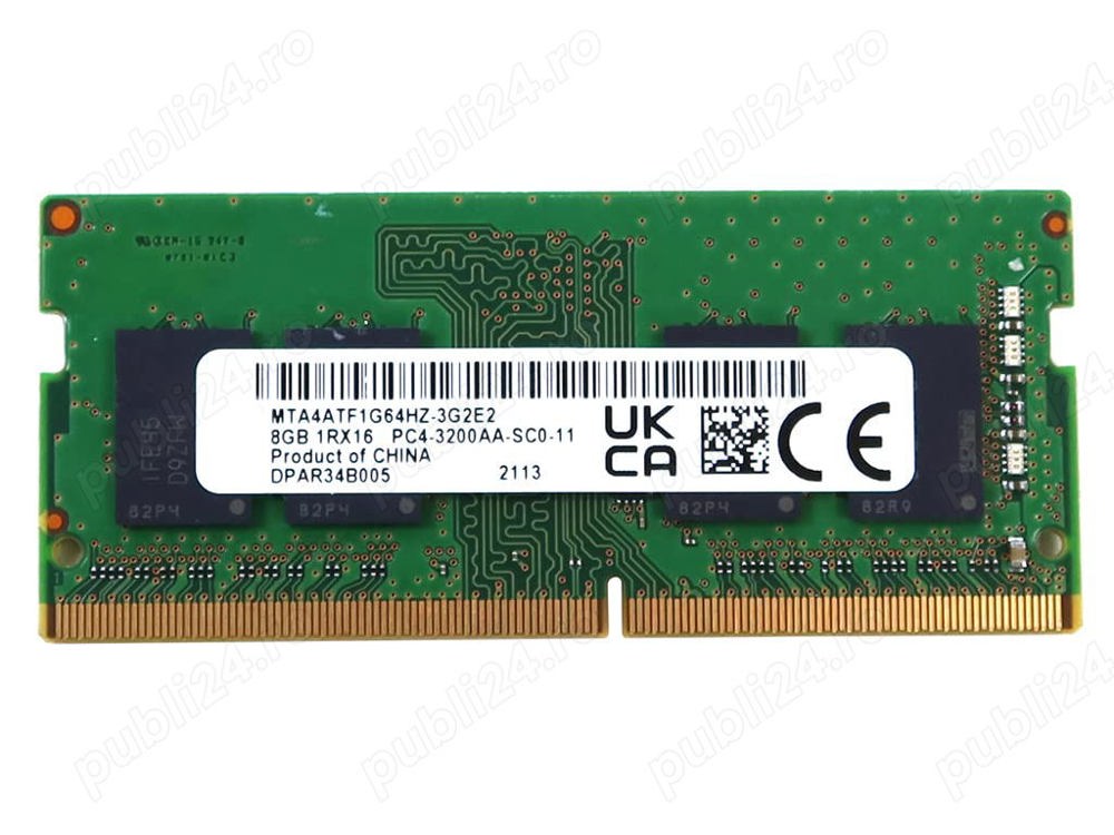 Memorie Laptop Micron 8Gb DDR4 3200Mhz MTA4TF1G64HZ 