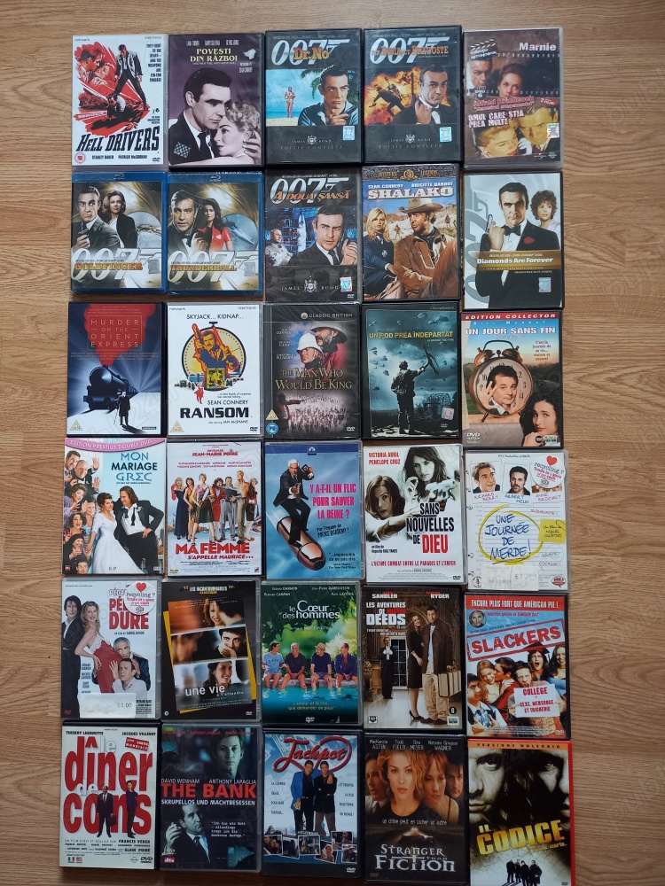 SEAN CONNERY,colectia integrală de filme majoritatea sigilate și cu SUBTITRARE in română,UNICATE  