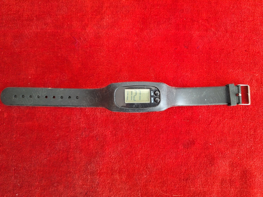 Ceas electronic cristale lichide, bratara cauciuc