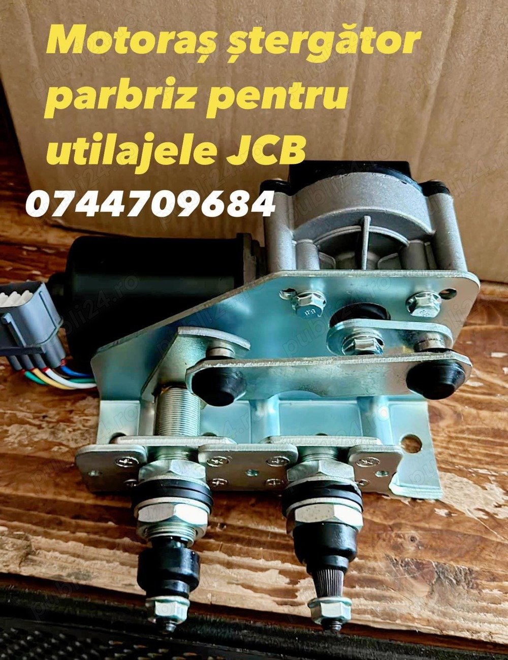 Motoras electric si brate stergator parbriz pentru 3cx si 4cx JCB