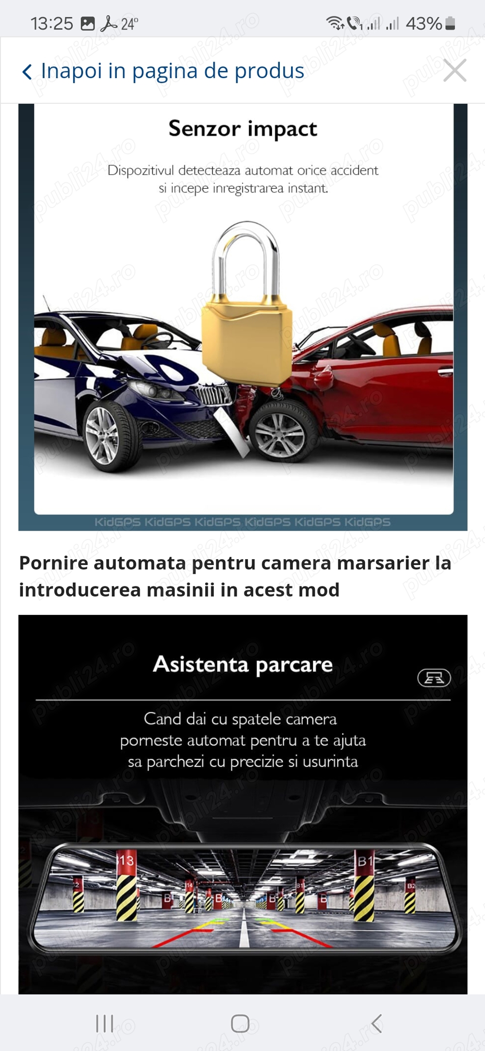 Camera auto oglinda DVR 2K