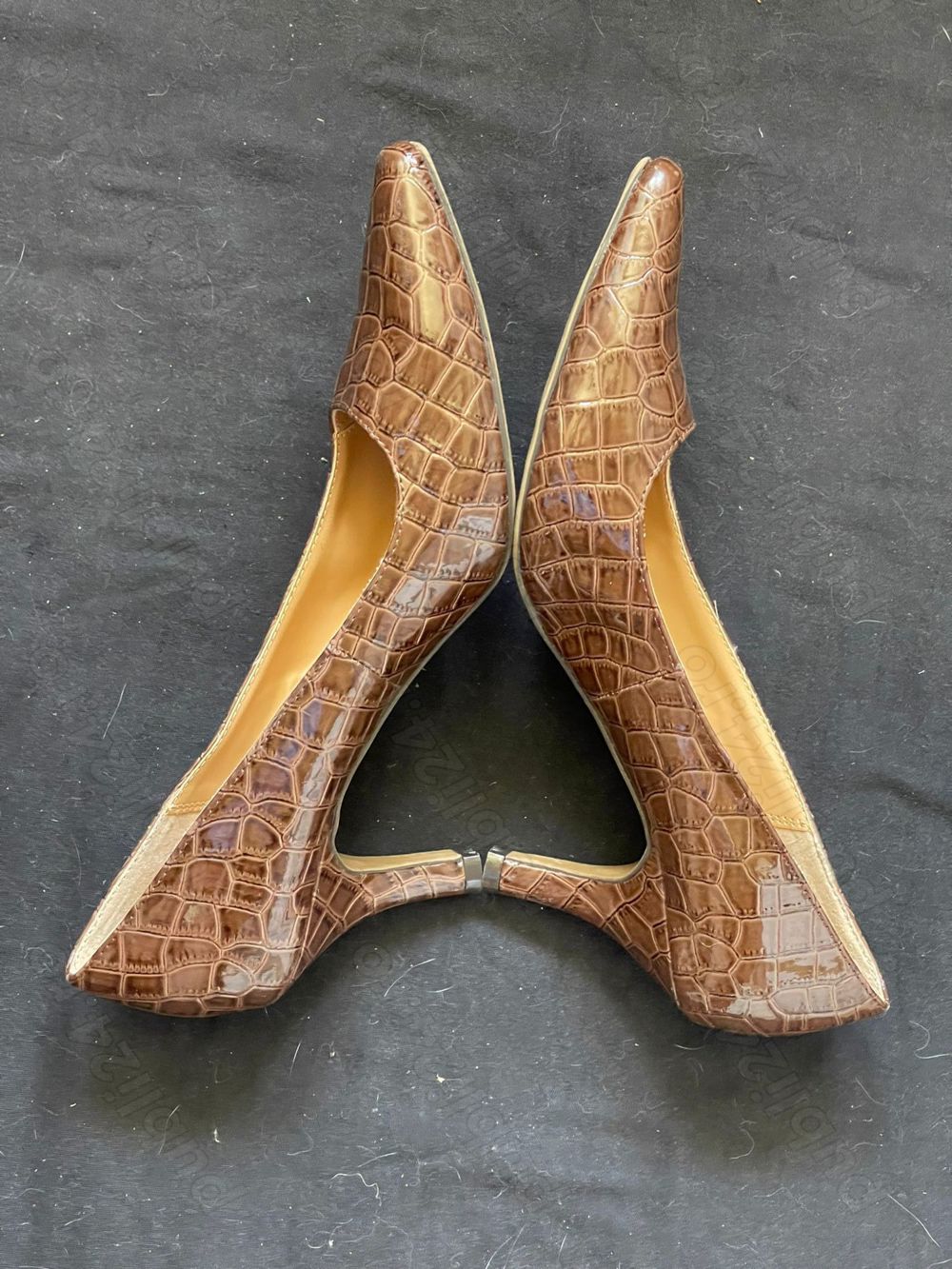 Pantofi maro dama piele lacuita manmade Karen Scott