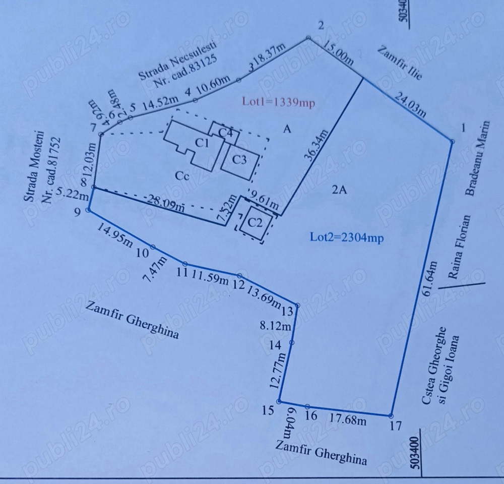 Teren intravilan în Rociu,str.Moșteni,lângă nr.223,asfalt,utilități.