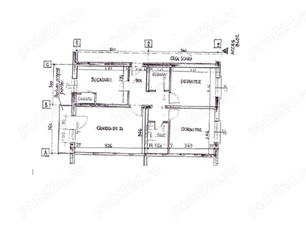 Apartament 3 camere, zona Piata Meva