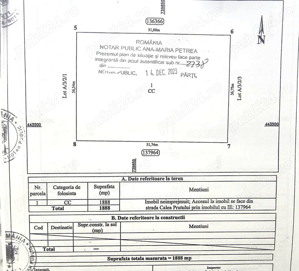 Teren intravilan, 1900 mp situat in zona industriala - Calea Prutului, str. Macului