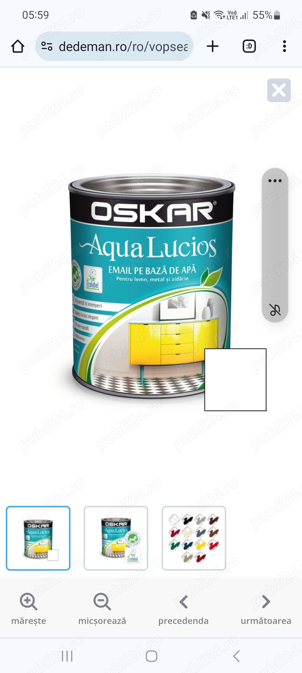 Vopsea Oscar Aqua alb 