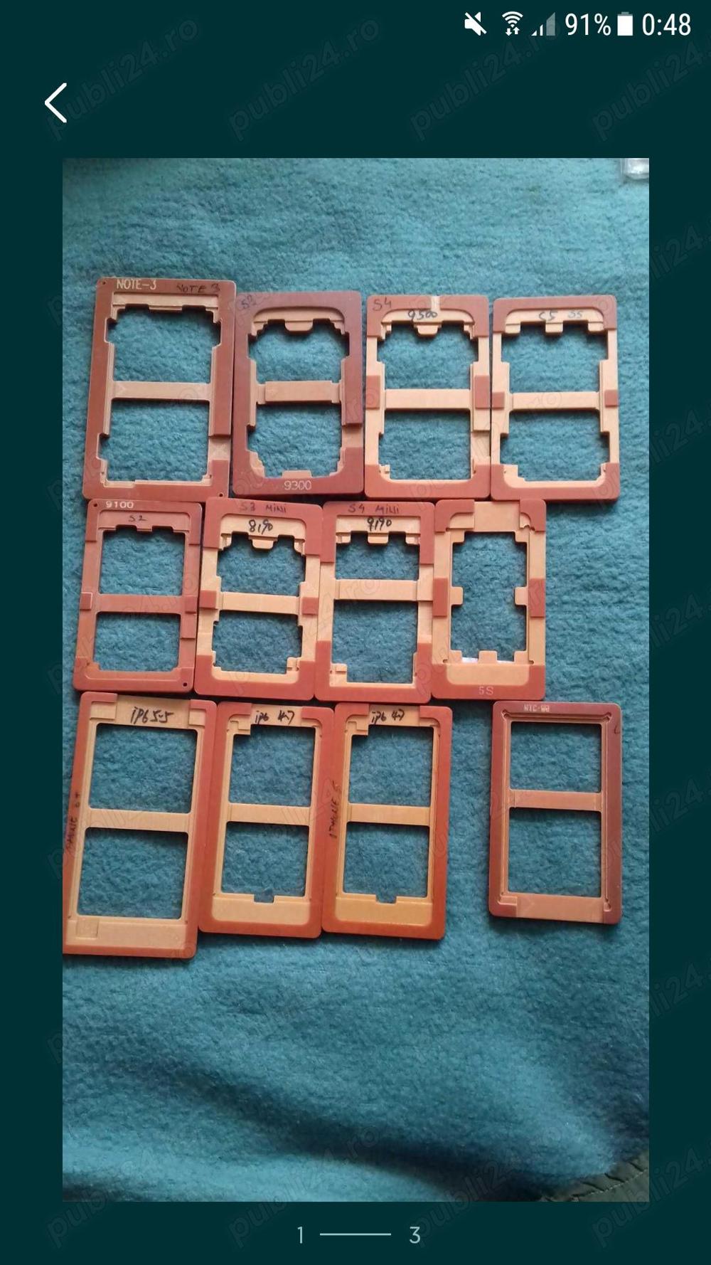 Matrite-molduri de schimbat geam telefoane S 3-4;Iphone 4-5-6