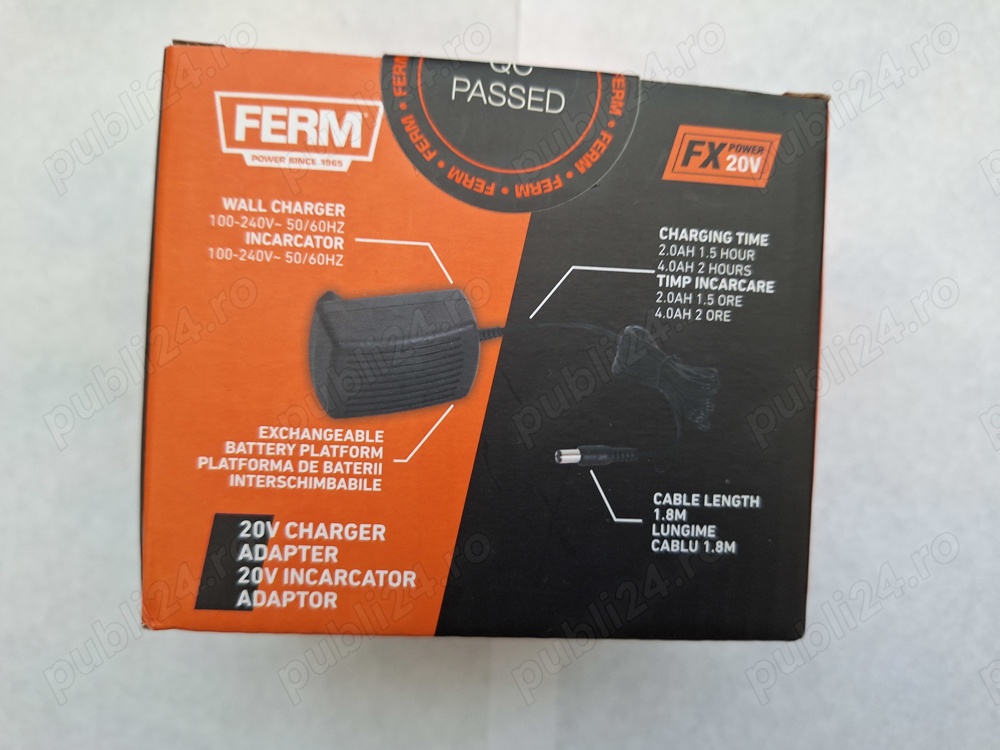 Incarcator rapid acumulatori 20V  2.4A sau 4 A, FERM CDA1169